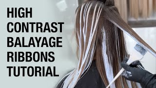 HighContrast Faceframing Balayage  Dimensional Pale Golden Blonde Hair Tutorial  Kenra Color [upl. by Akinor]