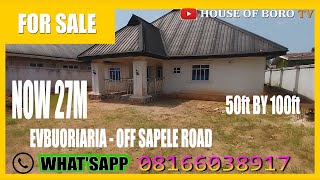 HOUSE FOR SALE IN BENIN CITY EDO STATE NIGERIA  EVBUORIARIA  OFF SAPELE ROAD [upl. by Eramat]