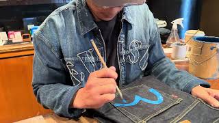 EVISU Store Tokyo  Hand painted selvedge denim [upl. by Emmery]