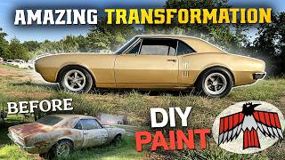 1967 Pontiac Firebird Transformation DIY Paint Job Lowering MORE [upl. by Dowlen]