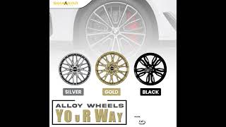 Upgrade your ride with premium alloy wheels in stunning Silver Gold or Black finishes [upl. by Damales]