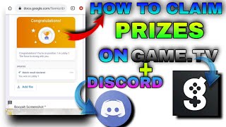 HOW TO CLAIM PRIZES ON GAME TV AND DISCORD  GAME TV  DISCORD FULL DETAILS REGISTER TO CLAIM PRIZES [upl. by Irwin]