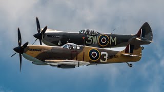 RAF Coningsby  PDA Day  BBMF 2x Spitfire Display 20052024 [upl. by Ordisy457]