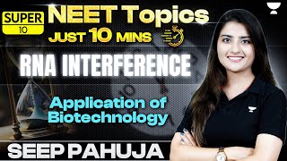 Super 10  RNA Interference RNAi  Applications of Biotechnology  Seep Pahuja [upl. by Brazee]