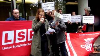 Protest at Irish embassy in Brussels [upl. by Abad708]