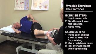 Myositis Exercises Clamshell V5 1 [upl. by Alliuqal]