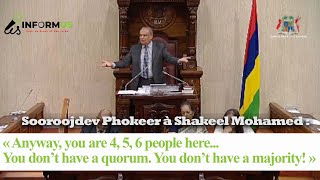 Le Speaker à Shakeel Mohamed  « Anyway you are 4 5 6 people here » [upl. by Alyel]