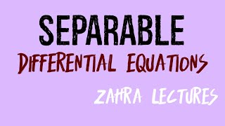 Separable first order differential equations in UrduVariable separation method Zahra lectures [upl. by Orlando546]