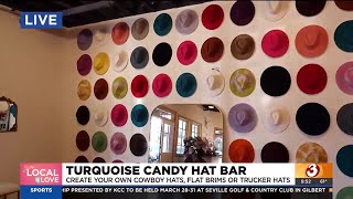 Create your own hat at Turquoise Candy Hat Bar in Scottsdale [upl. by Anaic]