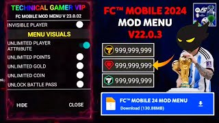 FC Mobile Mod Apk V23002  Unlimited Money Unlimited Gems Unlimited FC Points new hack [upl. by Ybbor]