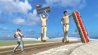 Franklin Fight Giant Police in Indian Bike Driving 3D [upl. by Retnuh]