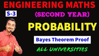 PROBABILITY  S3  BAYES THEOREM  ENGINEERING MATHS  ENGINEERING SECOND YEAR  SAURABH DAHIVADKAR [upl. by Ajnos26]