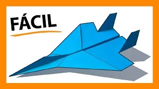 FÁCIL F15 Avión de papel 💙 Cómo hacer un increíble avión de papel de guerra que vuele mucho [upl. by Madelyn]