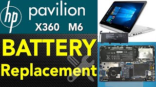 HP ENVY X360 M6 aq105dx 📌 BATTERY REPLACEMENT [upl. by Petuu]