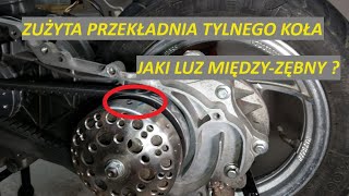 419 JAKI LUZ W PRZEKŁADNI TYLNEGO KOŁA MA DZWON SPRZĘGŁA WZGLĘDEM KOŁA 139QMB GY6 SKUTER 4T [upl. by Aimil]