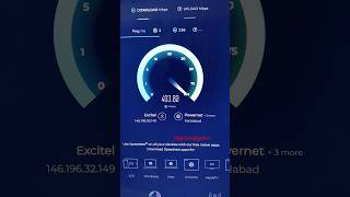 Excitel Broadband Fiber 400 Mbps Speed Test review excitel viral shorts youtubeshorts [upl. by Vivyanne]