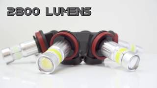 Alla Lighting Newest COB72 H8 H16 H11 LED Fog Light Bulbs  6K3K8K [upl. by Suzzy]