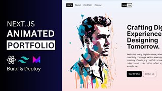 Nextjs Animated Portfolio Website with Framer Motion amp Tailwind CSS  Nextjs Beginner Project [upl. by Arutnev173]