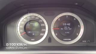 Volvo XC60 24 D5 205 PS 0100 kmh acceleration [upl. by Arocal]