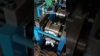 Machine for making T shape tube from round tube Easy steel door window frame tube forming machine [upl. by Noislla409]