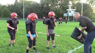 Youth Football Drills  Offensive Line Practice [upl. by Adnesor]