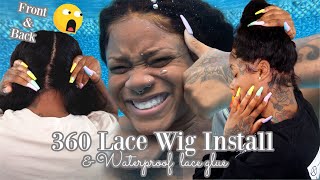 360 full lace wig install  The best lace glue thats ✨WATERPROOF✨   IN DEPTH  Laurasia Andrea [upl. by Williamsen]