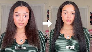 NATURAL STRAIGHY EXTENSIONS STEP BY STEP  CURLSQUEEN [upl. by Akinak]