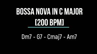 Bossa Nova  Backing Track in C Major 200 BPM [upl. by Marion]