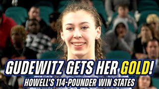 Howells Kylie Gudewitz Wins 2024 NJ 114 lb State Championship [upl. by Reywas]