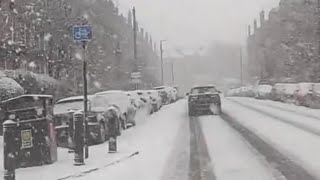 2 minutes ago in Uk snow storm Scotland glasgow  chaos Uk [upl. by Donni]