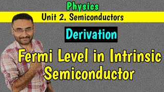 Fermi Level energy in Intrinsic Semiconductor Dependence of Fermi Level with Temperature 1st year [upl. by Bodi]