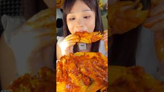 Grilled chicken is sweet and spicy food eatingsh mukbang eatingsounds mukbangsh eatting [upl. by Matthia]