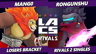 LACS Rivals  Mango Zetterburn Vs Rongunshu Clarien Rivals of Aether 2  RoA2 [upl. by Glimp]