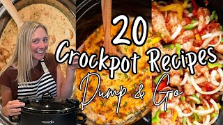 20 SUMMER DUMP amp GO CROCKPOT DINNERS  The Easiest Crockpot Recipes [upl. by Oirram]