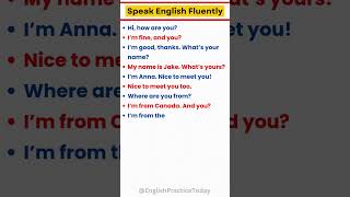 Basic English Conversation for Beginners  Small Talk Practice Speak English Fluently shorts [upl. by Balliett]