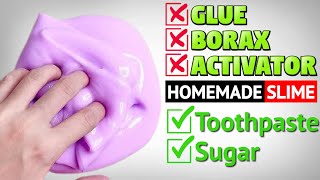 NO GLUE NO BORAX COLGATE TOOTHPASTE AND SUGAR SLIME ASMRI TRIED TO SLIME MAKING WITHOUT GLUE BORAX [upl. by Bala911]