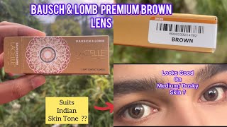 Bausch and Lomb Lacelle Premium Brown Contact Lens Review [upl. by Lyda734]