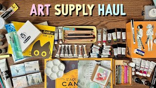 ✨ Big Art Supply Haul ✨ Watercolors Gouache Ink amp more  Art Materials Shopping Spree [upl. by Durrace]