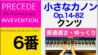 6 小さなカノン Op1482  クンツ Kleine Kanon Op1482KMKunz 普通速さ・ゆっくり [upl. by Sill537]