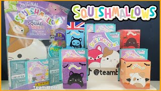 SQUISHMALLOWS STICKER COLLECTION Starter Pack and Full box of sticker packs unboxing [upl. by Evante]