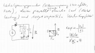 Verschiebungsfaktor für R parallel C Leistung gegeben [upl. by Ecirtap]