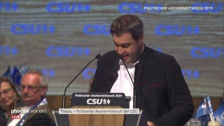 Politischer Aschermittwoch der CSU am 060319 [upl. by Aihtnys]