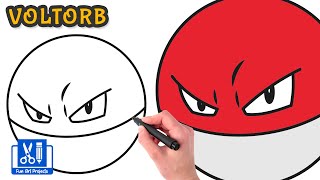 How To Draw Voltorb  Draw Pokemon Easy Step By Step [upl. by Brogle]