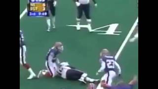 Tom Brady DestroysBig Hit by Nate Clements Bills vs Patriots 2001 [upl. by Ojok115]