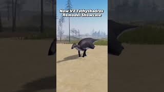 New V2 Tethyshadros Showcase  ROBLOX Dinosaur World Mobile [upl. by Segalman]