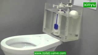 Auto Flusher Toilet Tank half flush wwwtoiletvalvecom [upl. by Nnayar]