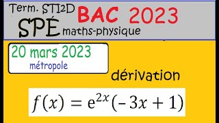 BAC STI2D corrigé du 20 mars 2023Maths  QCM   maths physique la viscosité [upl. by Nobel]