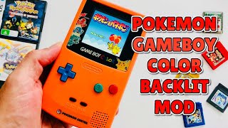 Rare Pokémon Nintendo Gameboy Color Backlit IPS Screen Mod [upl. by Avery]