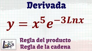 Derivada simplificando la función exponencial  La Prof Lina M3 [upl. by Sihun]