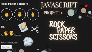 Rock Paper scissor Using JavaScript Basic Project [upl. by Yrogerg]